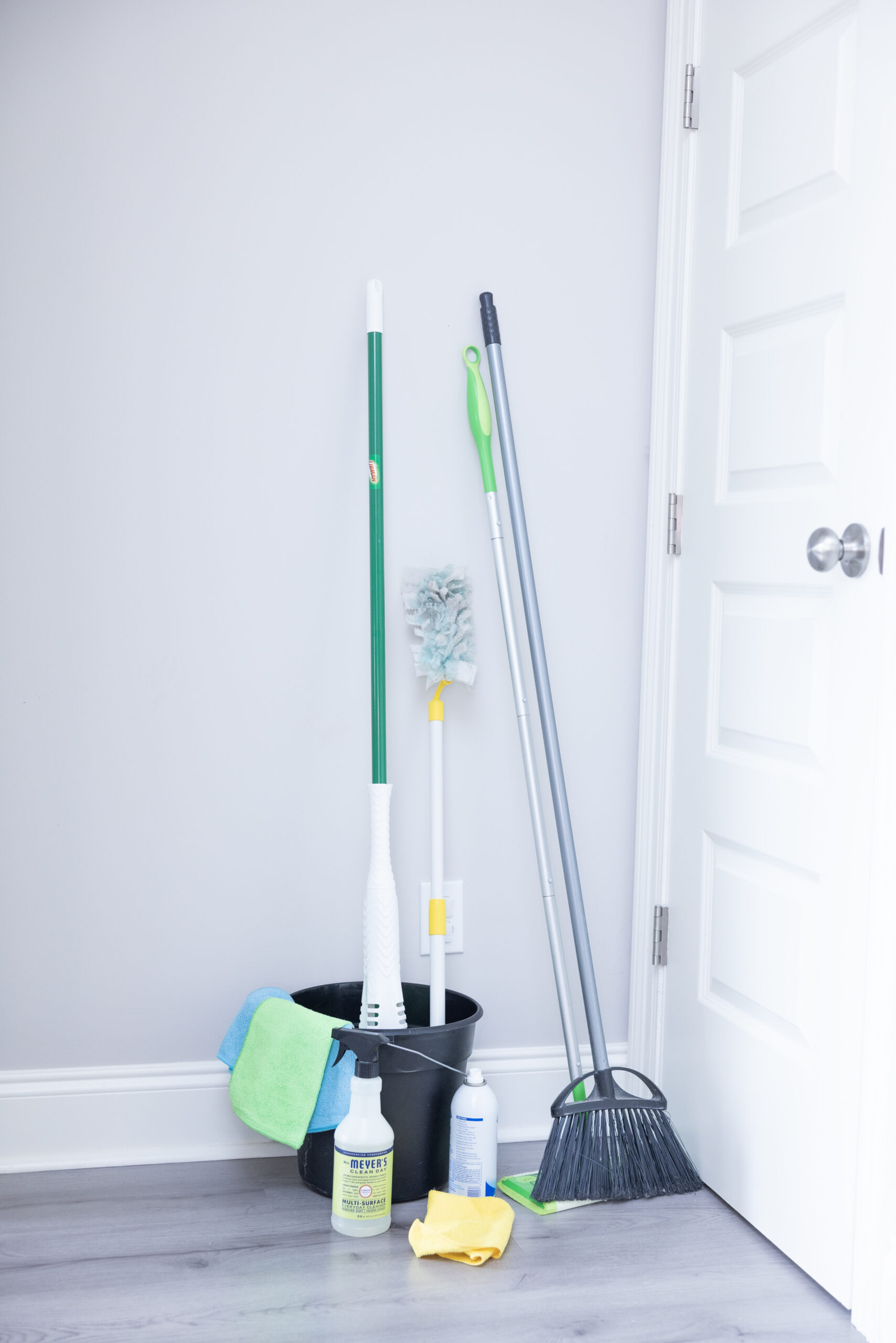 picture of housekeeper cleaning supplies