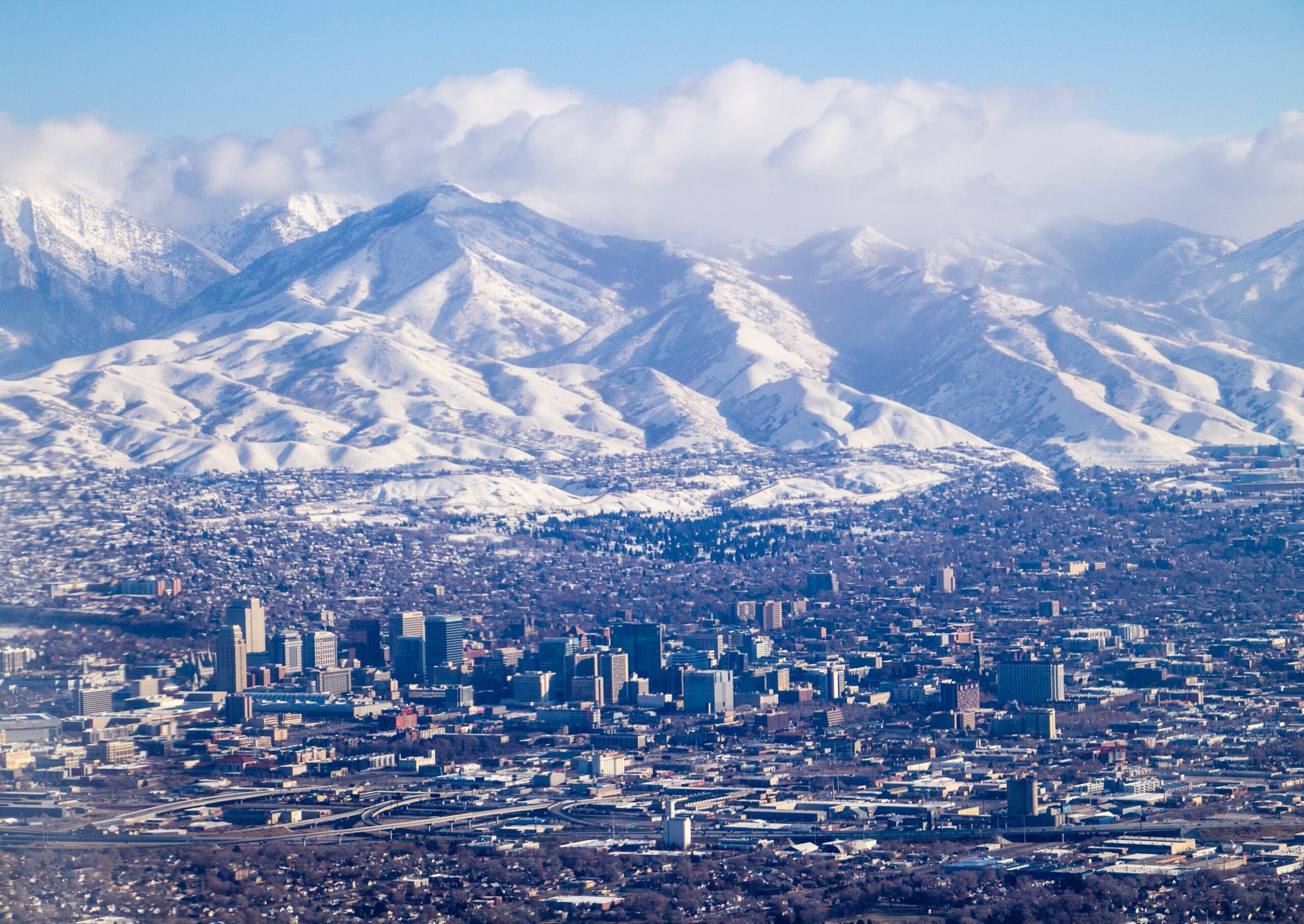downtown view of salt lake city utah
